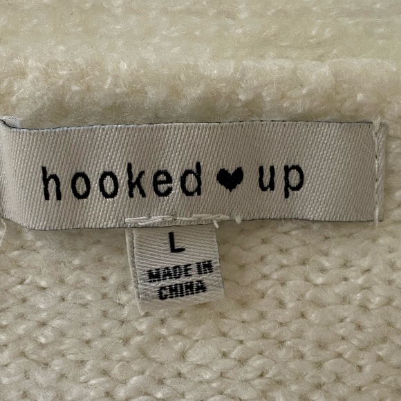 Hooked❤️Up Boxy Cream Cardigan Sweater Cozy Coastal Grandma Size Large - Picture 4 of 12